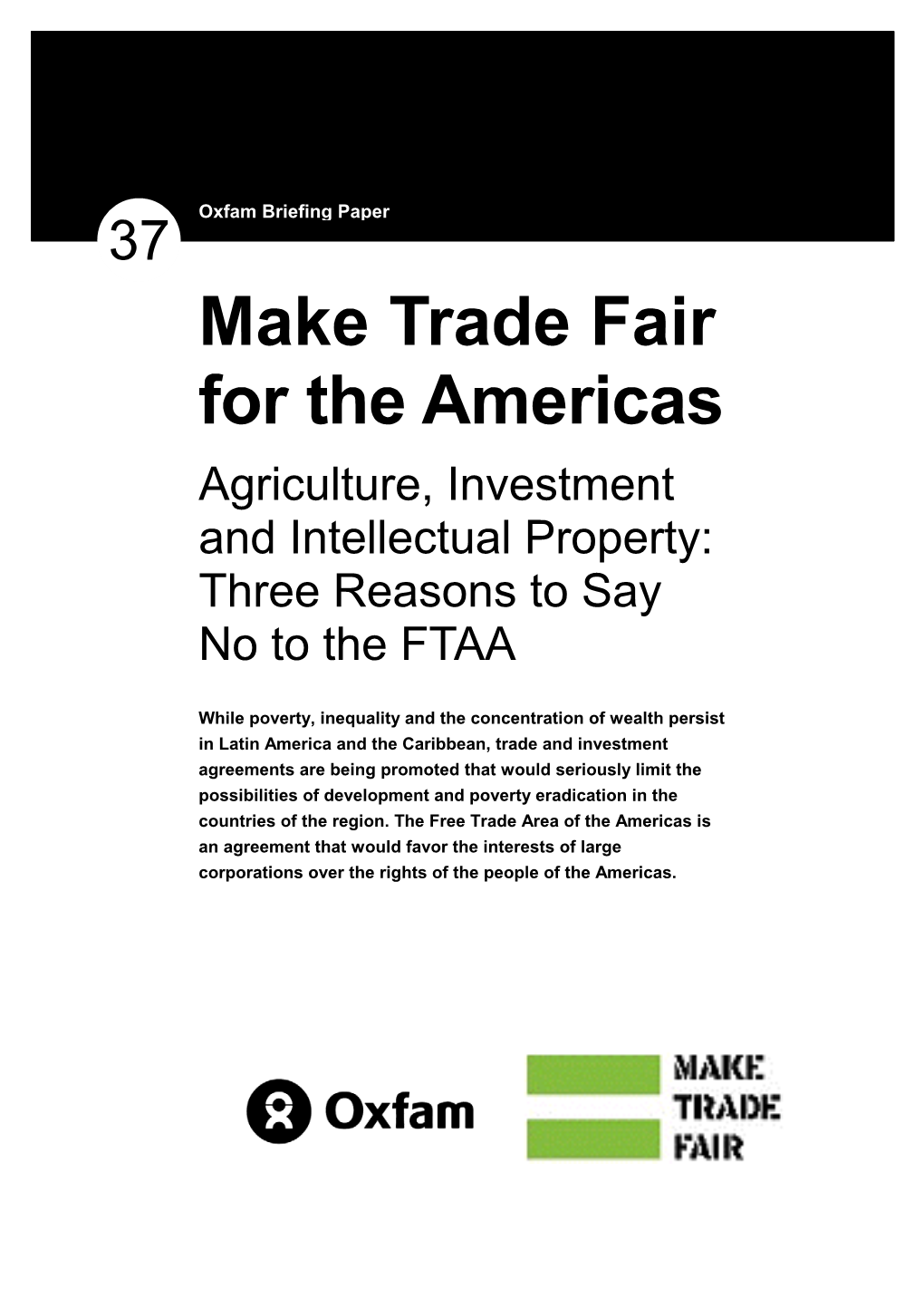 Make Trade Fair for the Americas 1