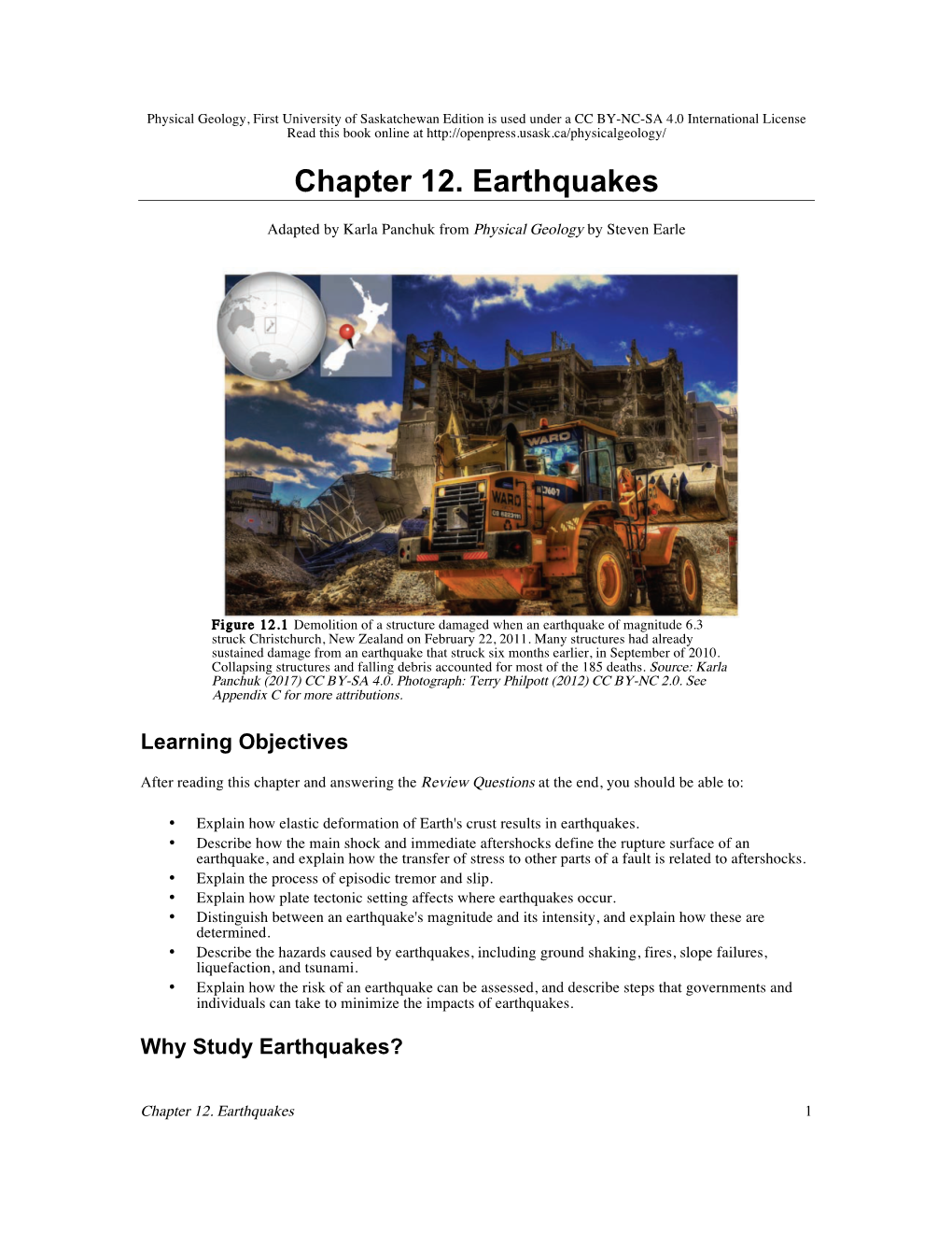 Chapter 12. Earthquakes