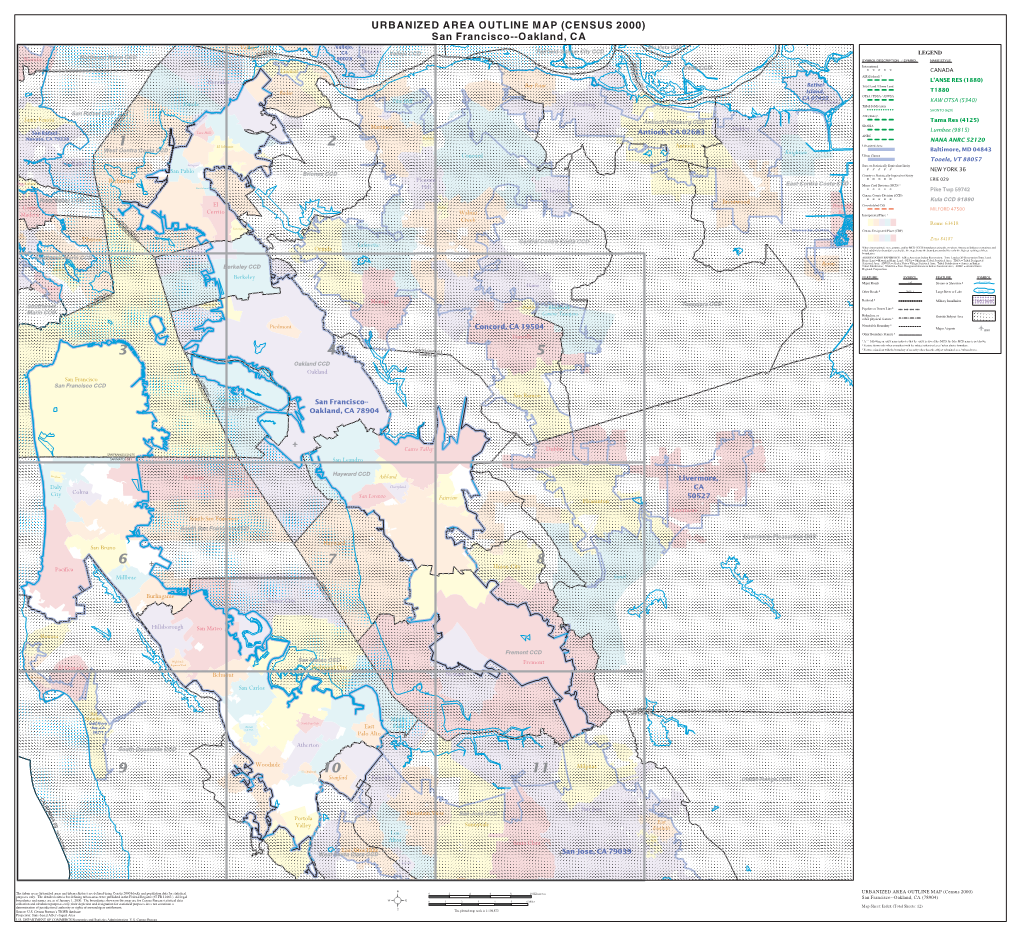 URBANIZED AREA OUTLINE MAP (CENSUS 2000) San Francisco