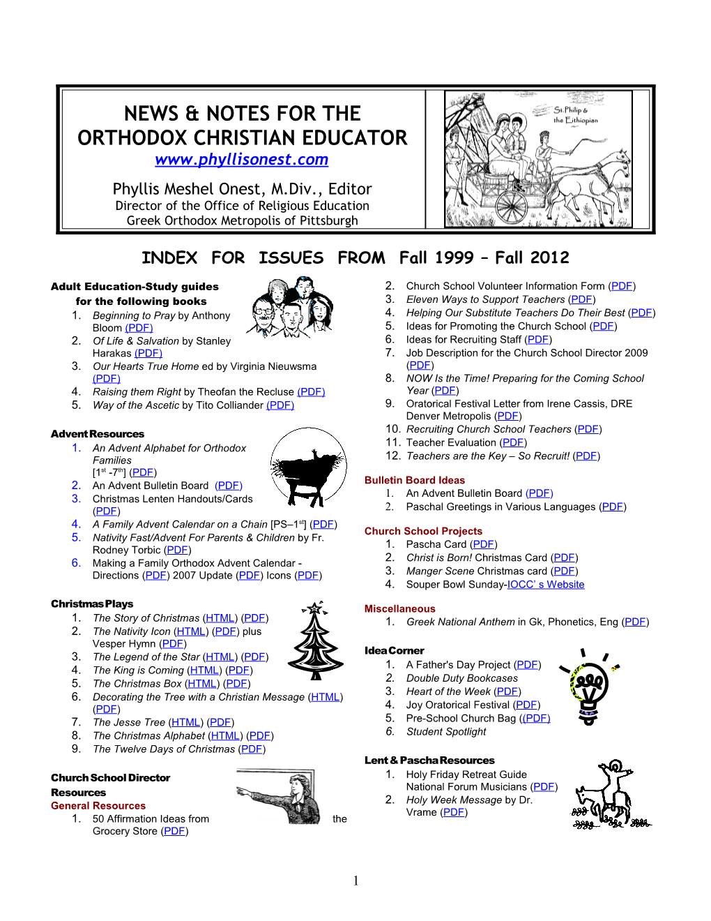 INDEX for ISSUES from Fall 1999 Fall 2012