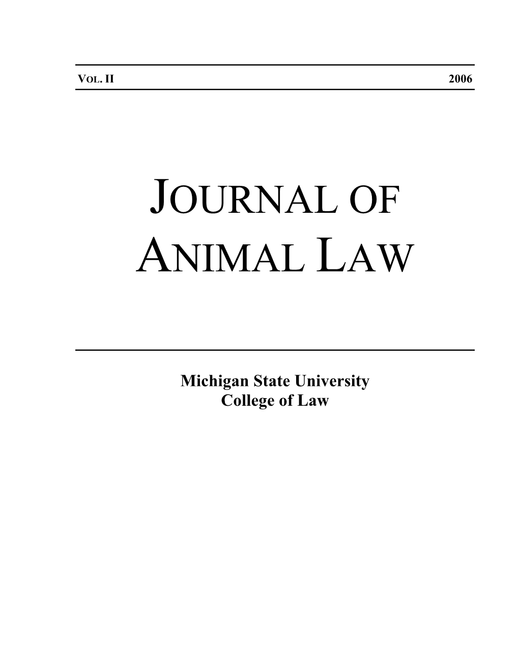 Journal of Animal Law Vol 2.Pdf