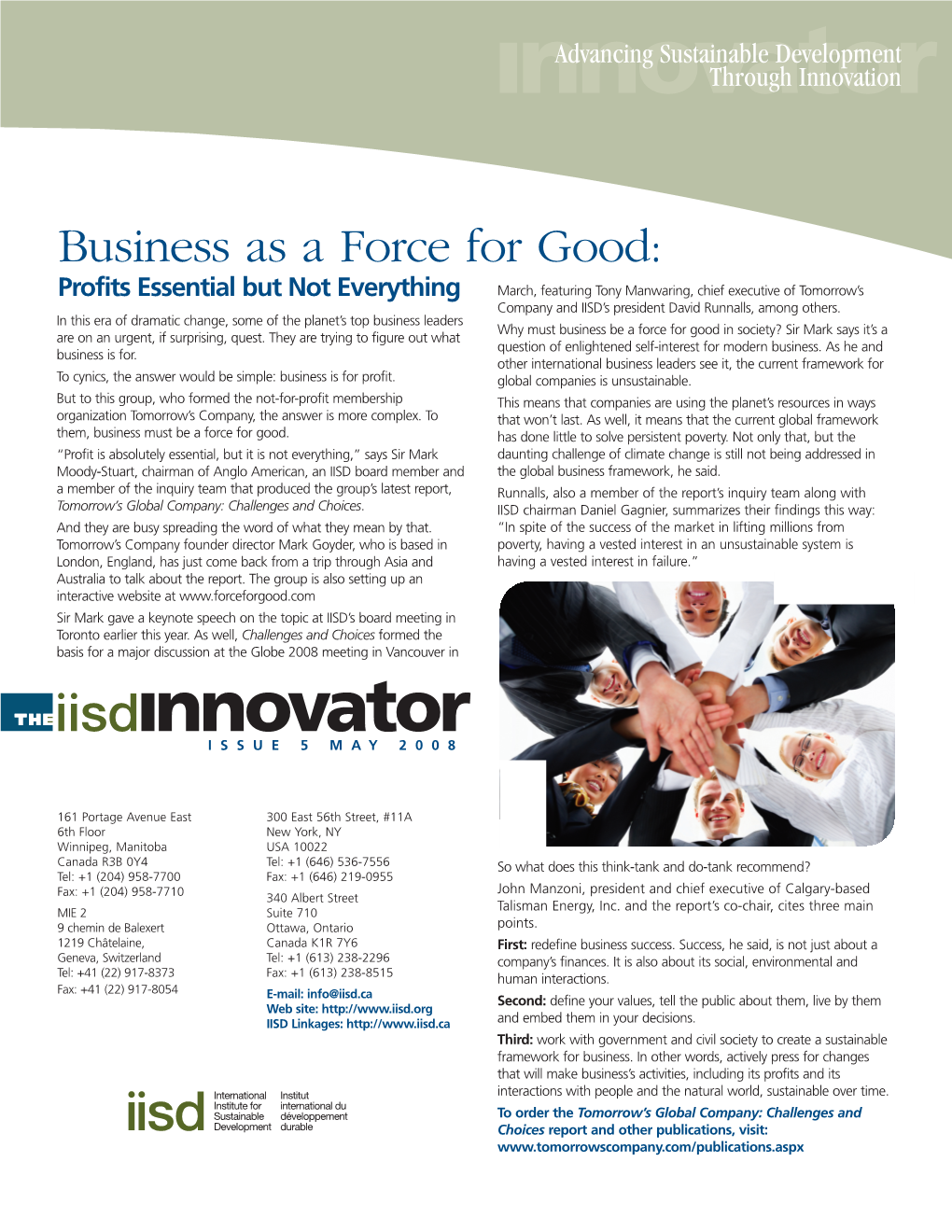 The IISD Innovator