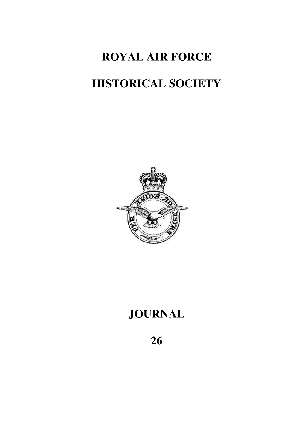 Royal Air Force Historical Society Journal 26