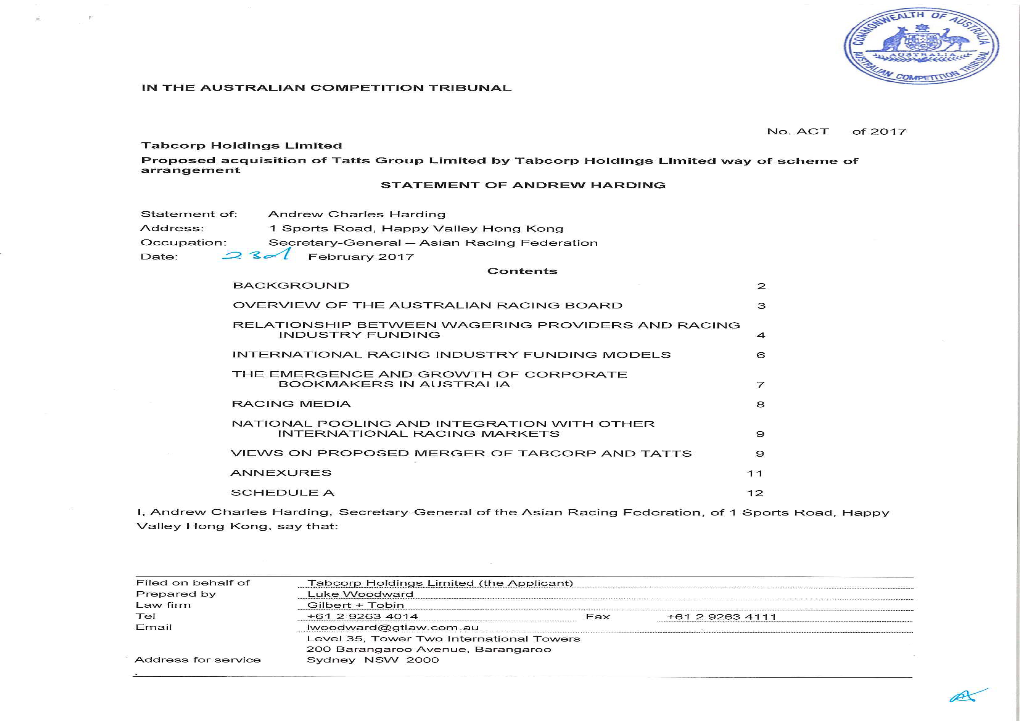 Combined Statement of Andrew Harding (Pdf