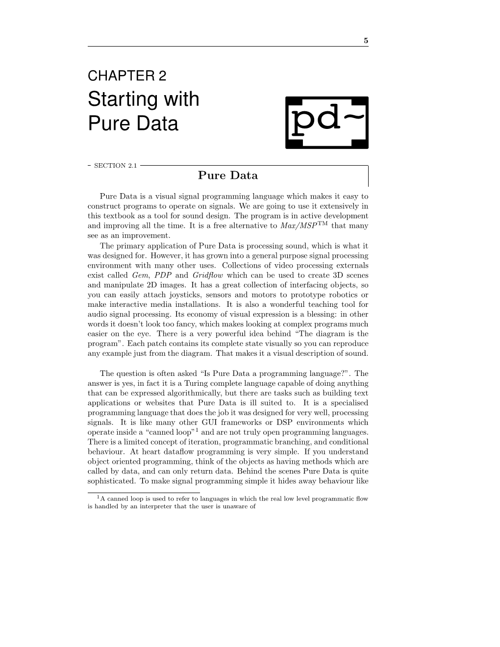 Starting with Pure Data