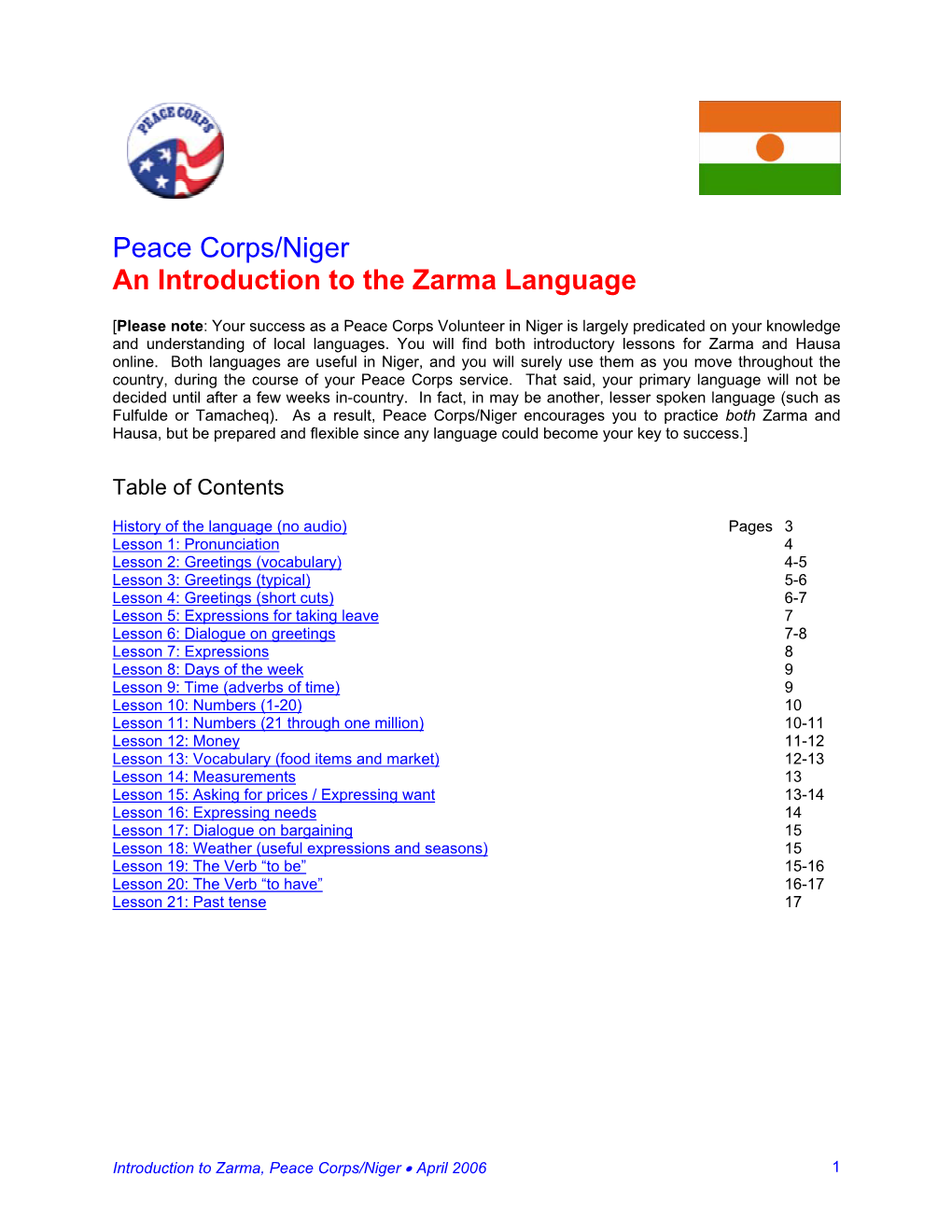 Introduction to the Zarma Language