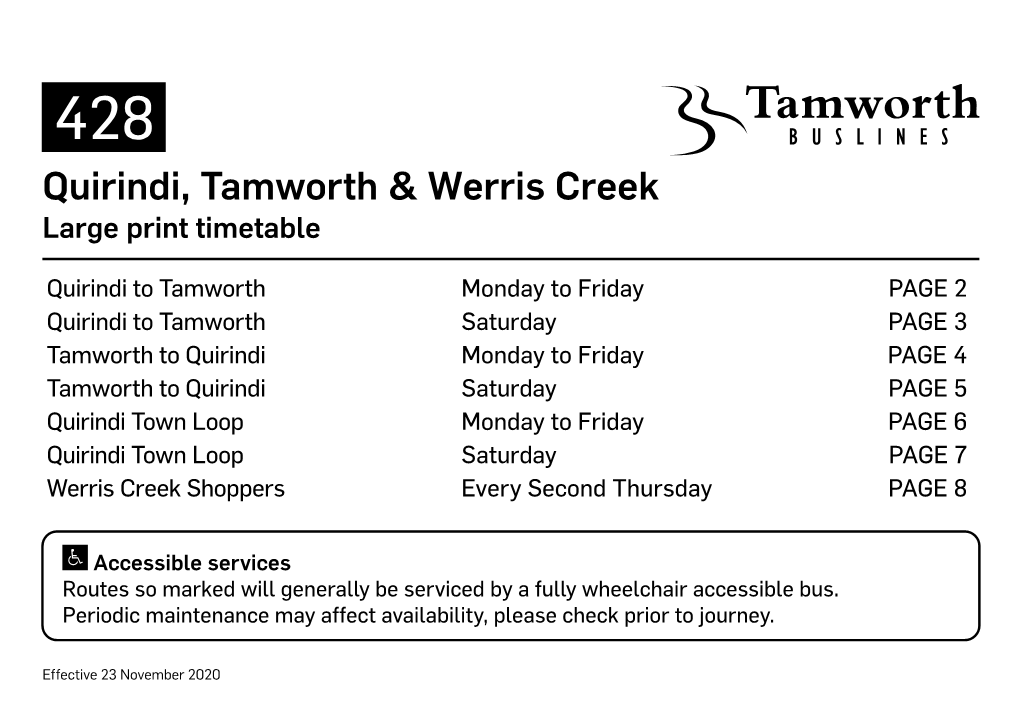 Quirindi, Tamworth & Werris Creek