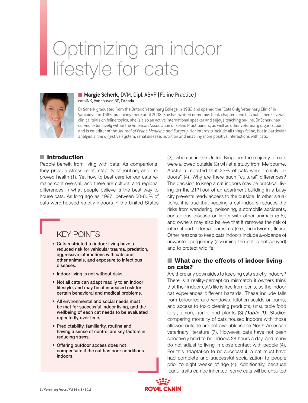 Optimizing an Indoor Lifestyle for Cats
