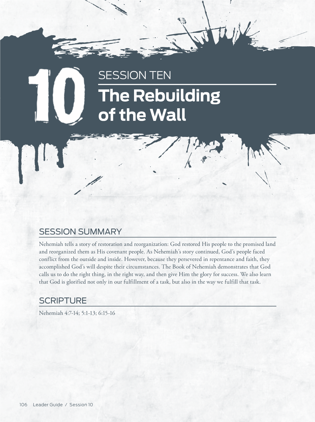 The Rebuilding of the Wall