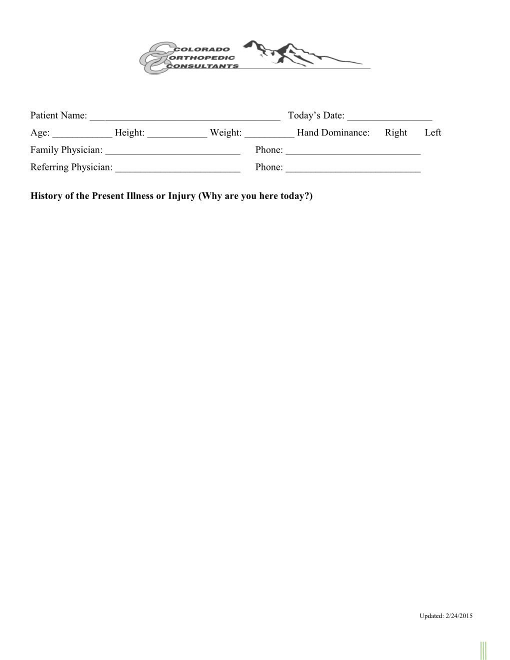 New Patient Questionnaire s1