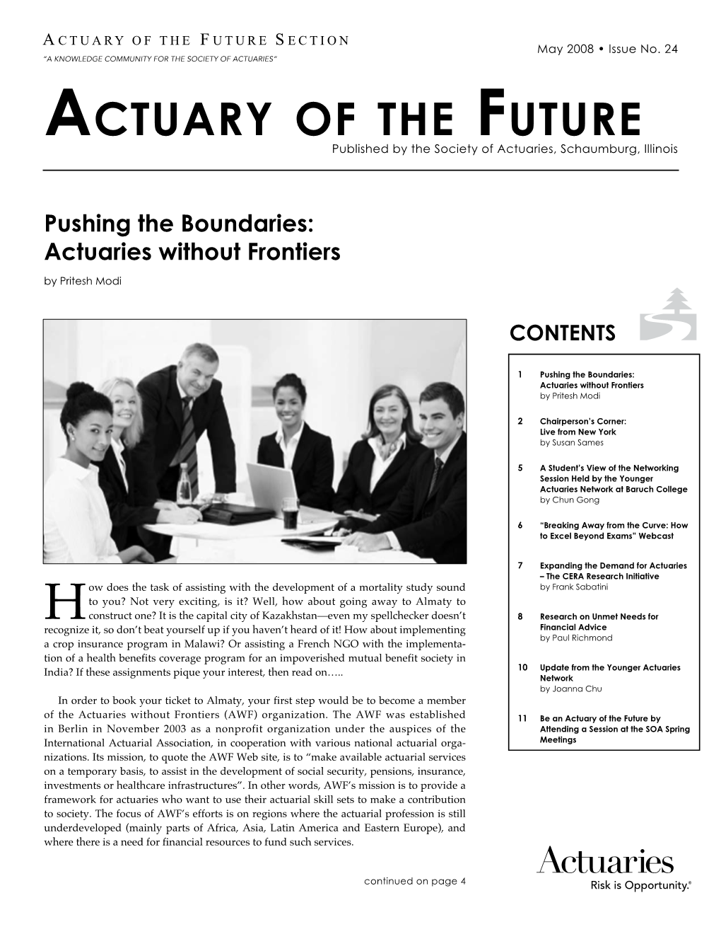 Actuary of the Future May 2008