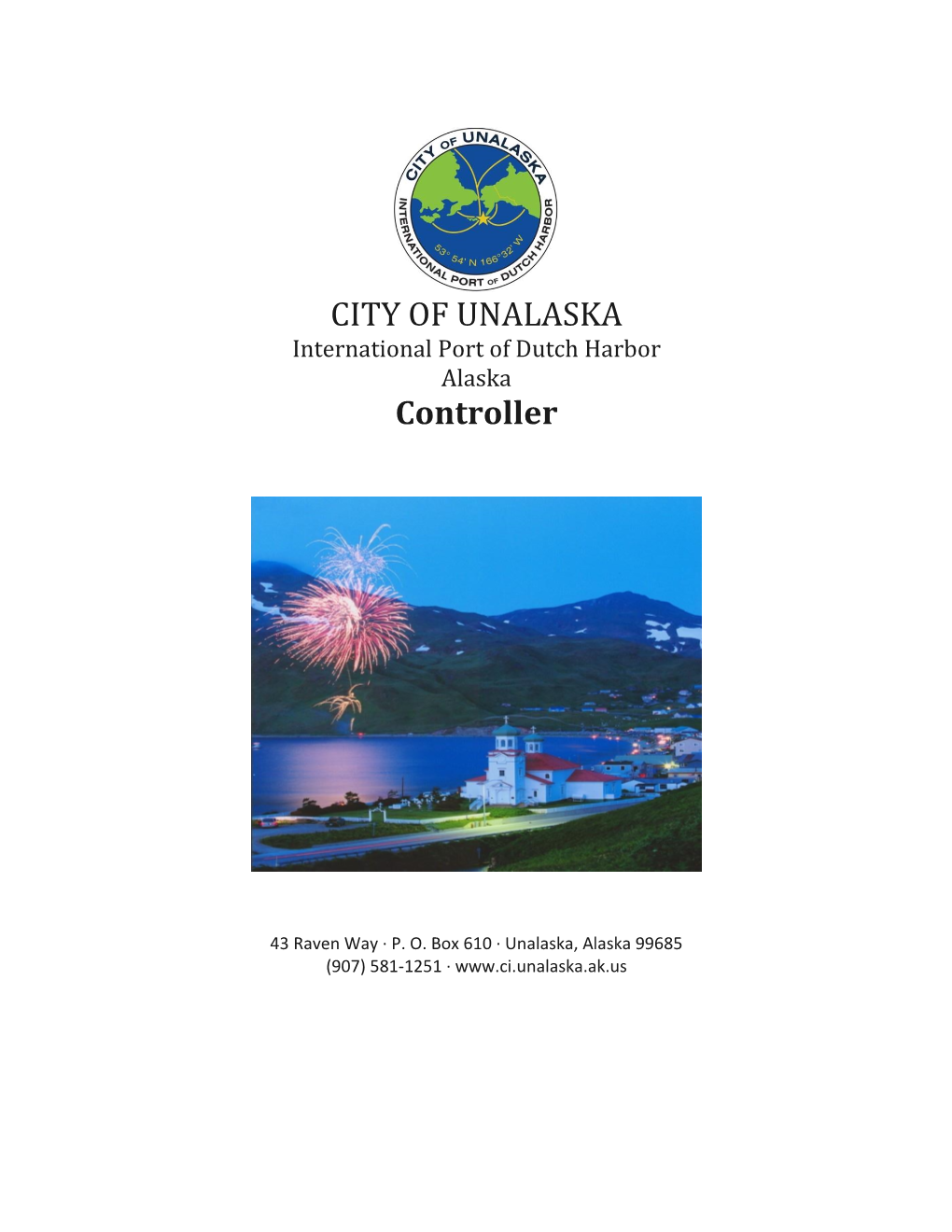 City of Unalaska, International Port of Dutch Harbor, Alaska Page 1