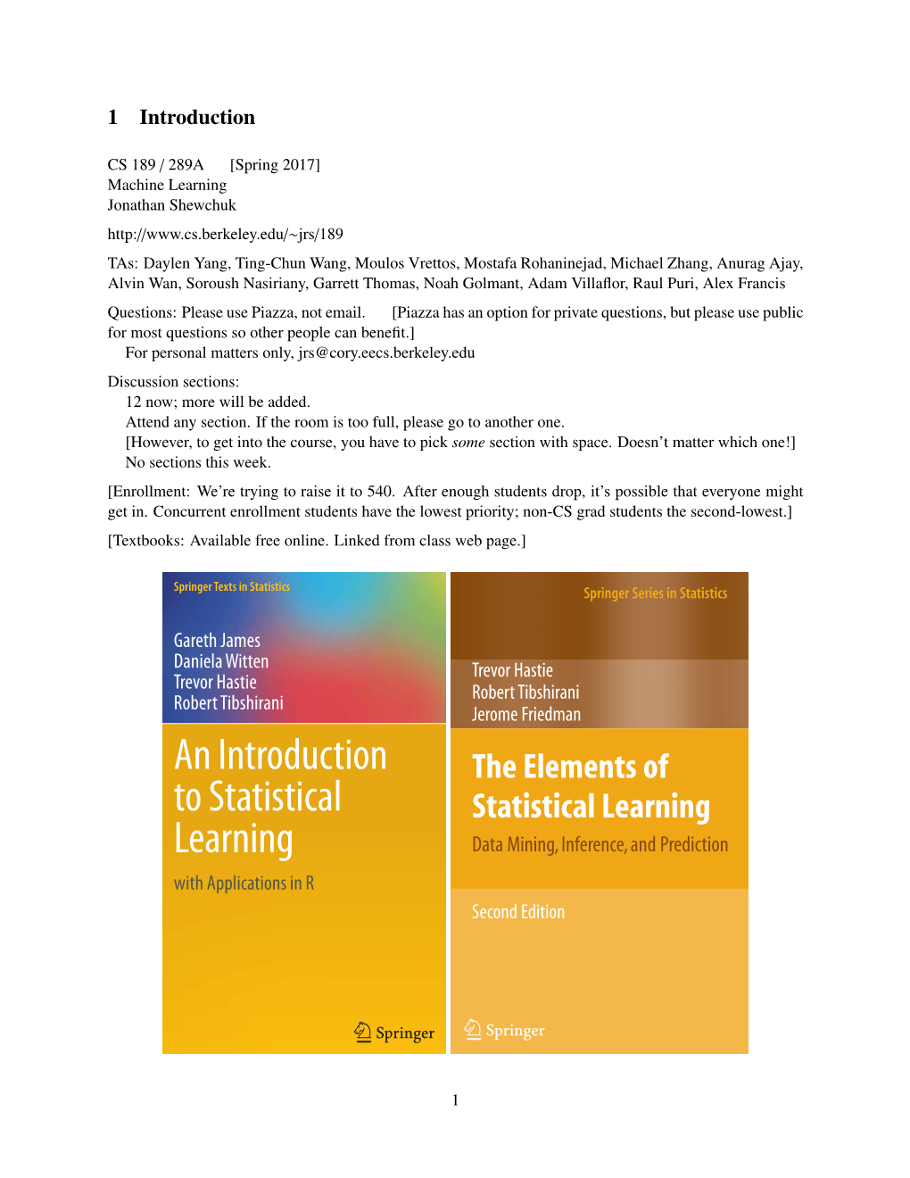 1 an Introduction to Statistical Learning