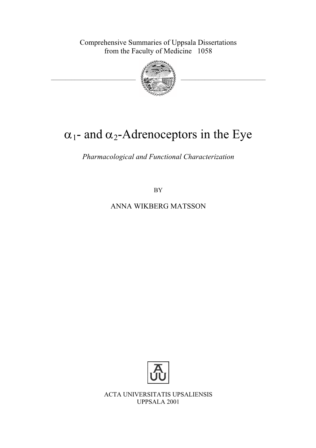 2-Adrenoceptors in the Eye