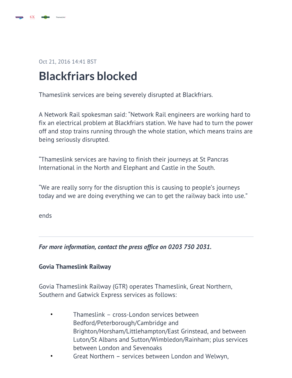 ​Blackfriars Blocked