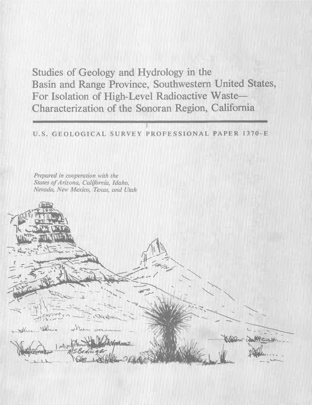 Studies of Geology and Hydrology in The