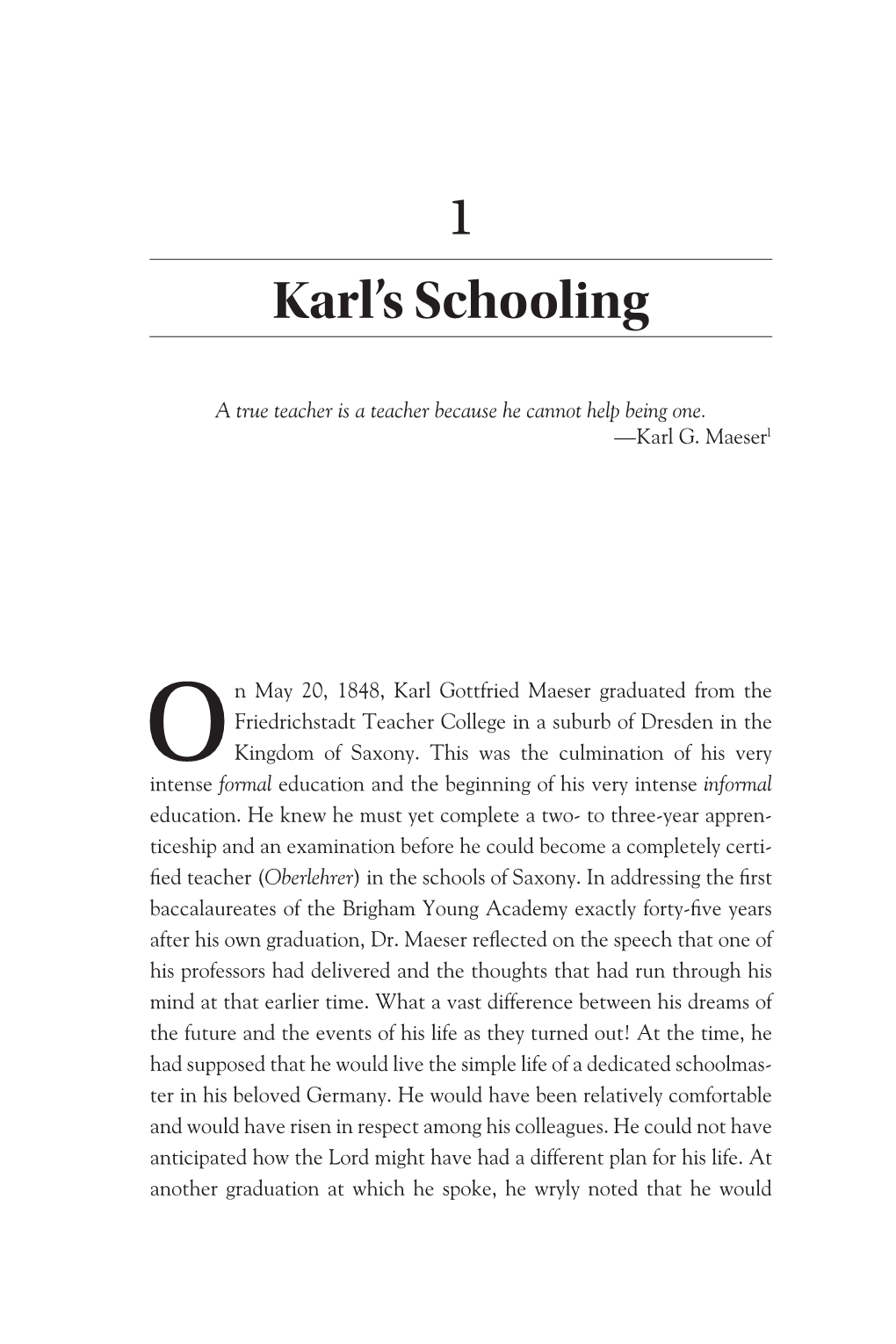 Karl's Schooling