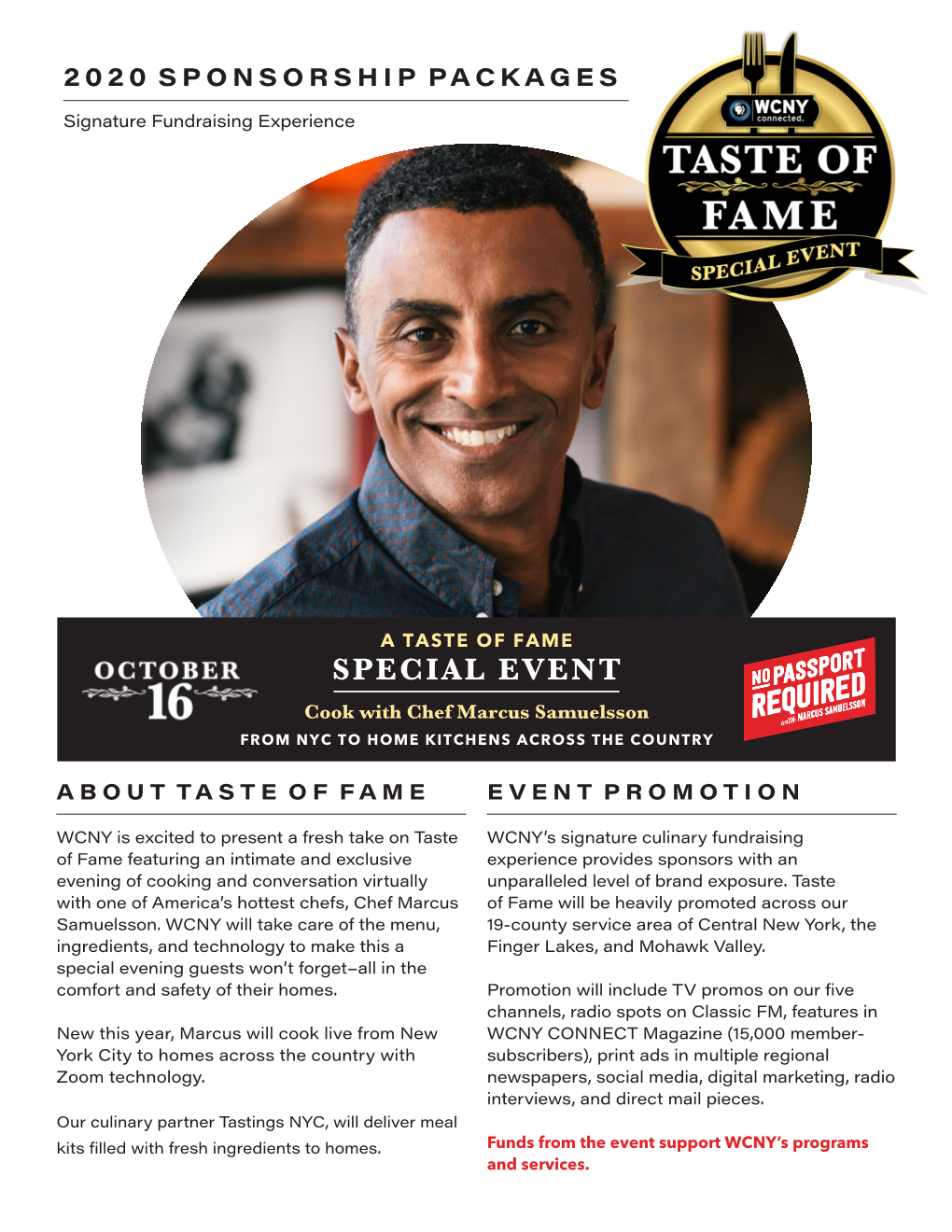 SPECIAL EVENT Cook with Chef Marcus Samuelsson from NYC to HOME KITCHENS ACROSS the COUNTRY