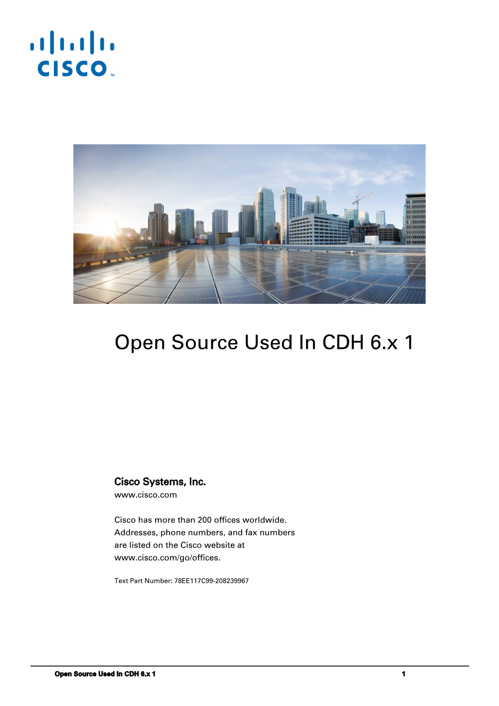 Open Source Used in CDH 6.X 1