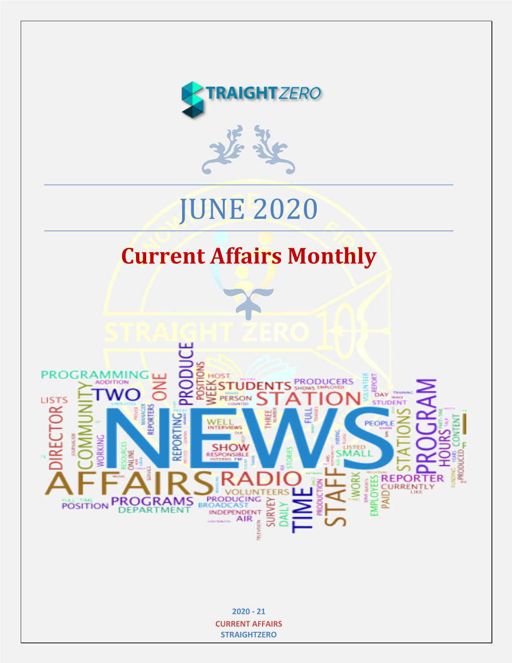 JUNE 2020 Current Affairs Monthly