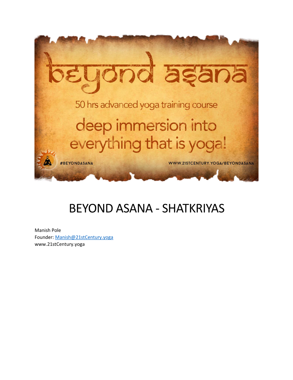 Beyond Asana - Shatkriyas