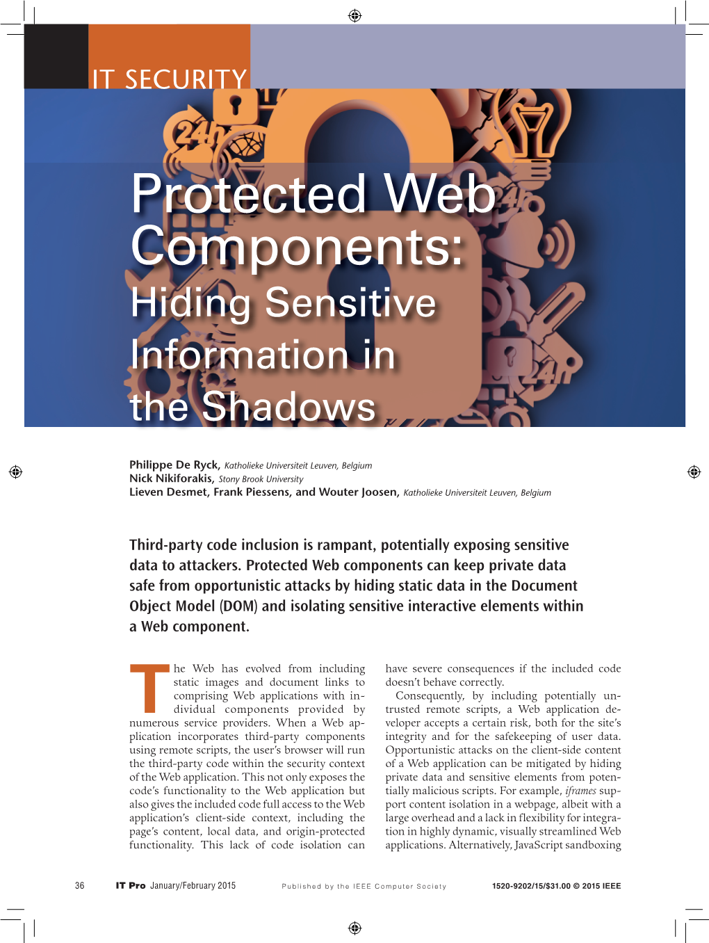 Protected Web Components: Hiding Sensitive Information in the Shadows