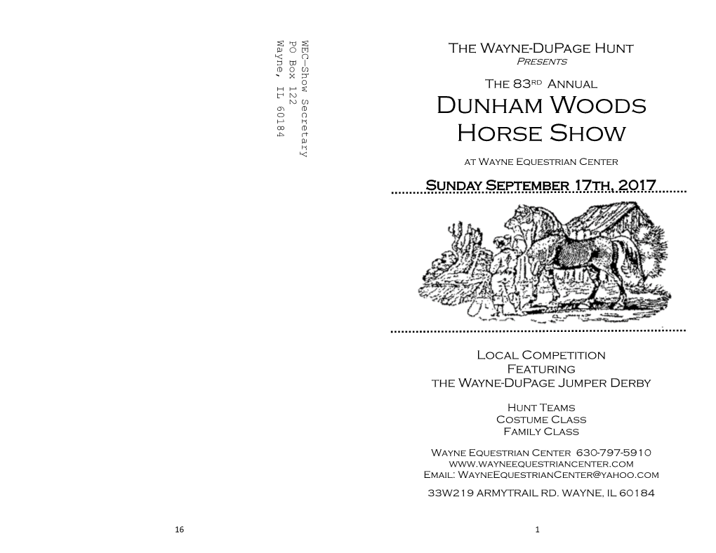 Dunham Woods Horse Show Country Inn & Suites 155 38Th Ave
