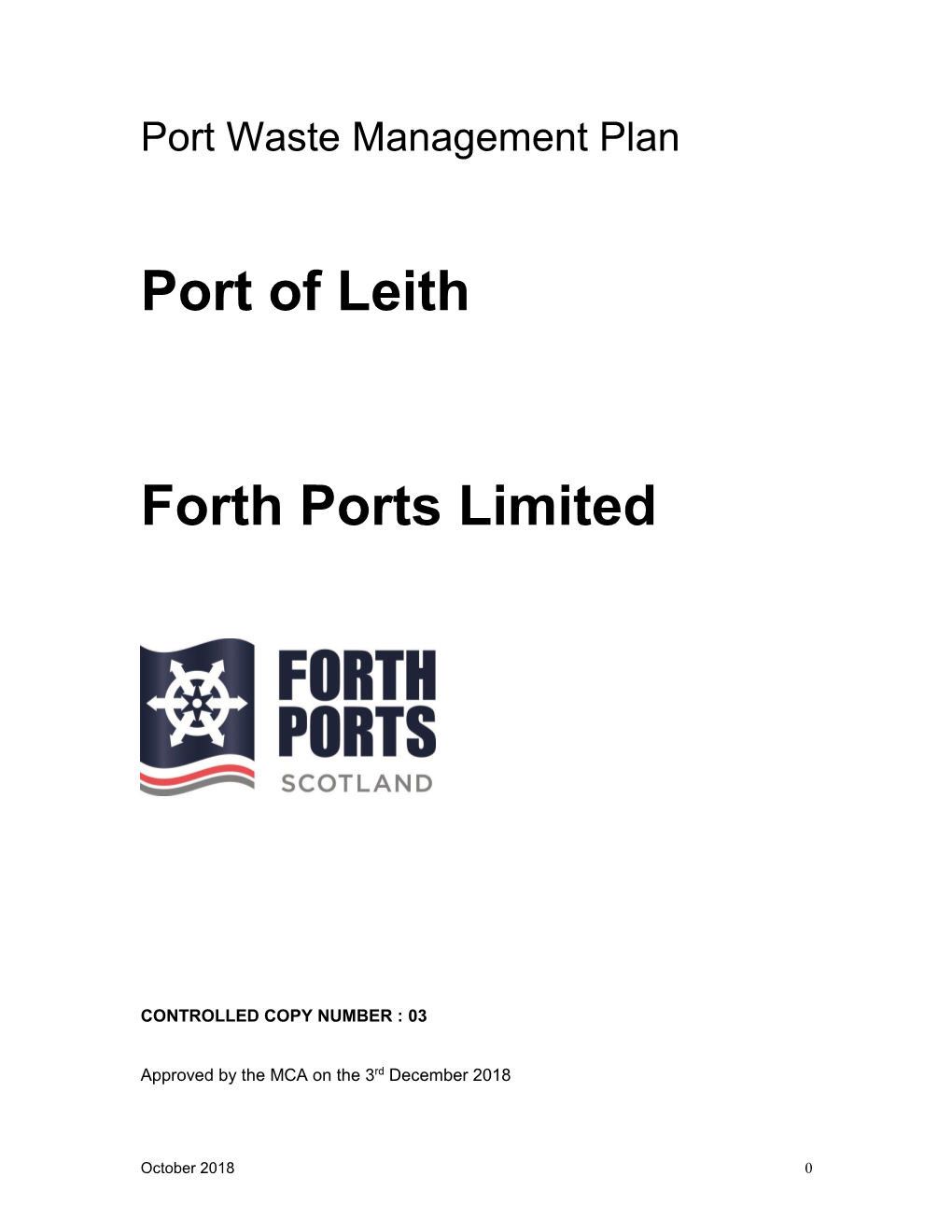 Port Waste Management Plan