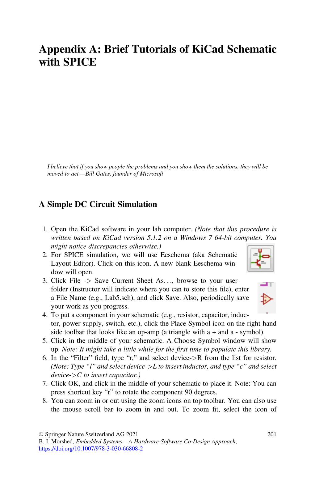 Appendix A: Brief Tutorials of Kicad Schematic with SPICE