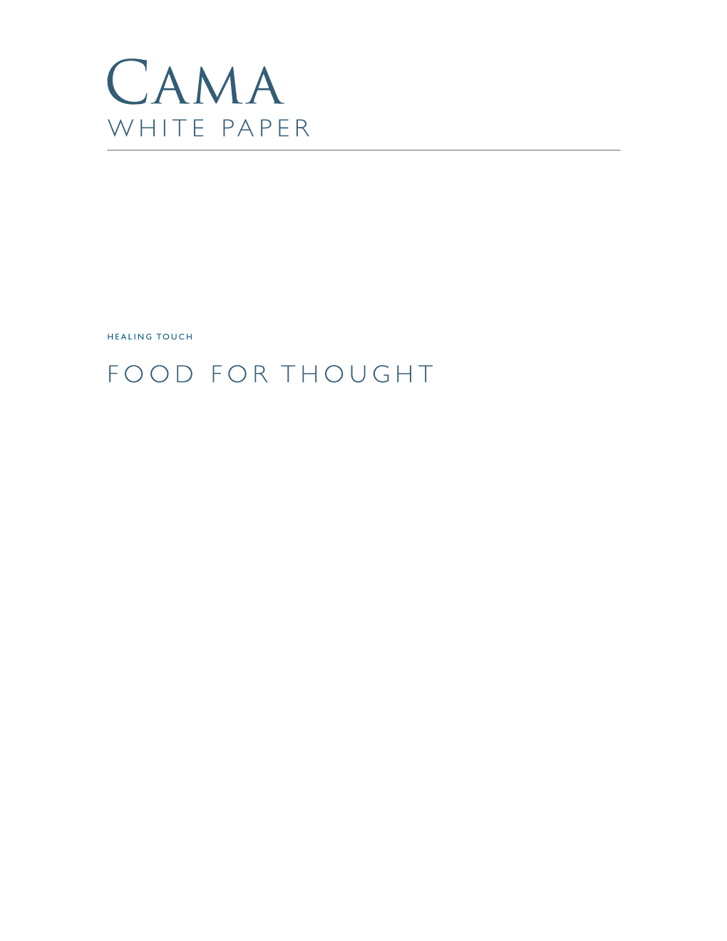 Food for Thought White Paper