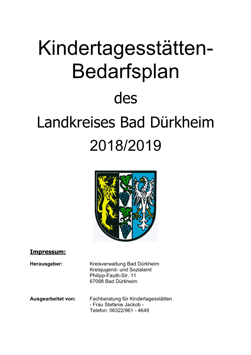 Kindertagesstätten- Bedarfsplan