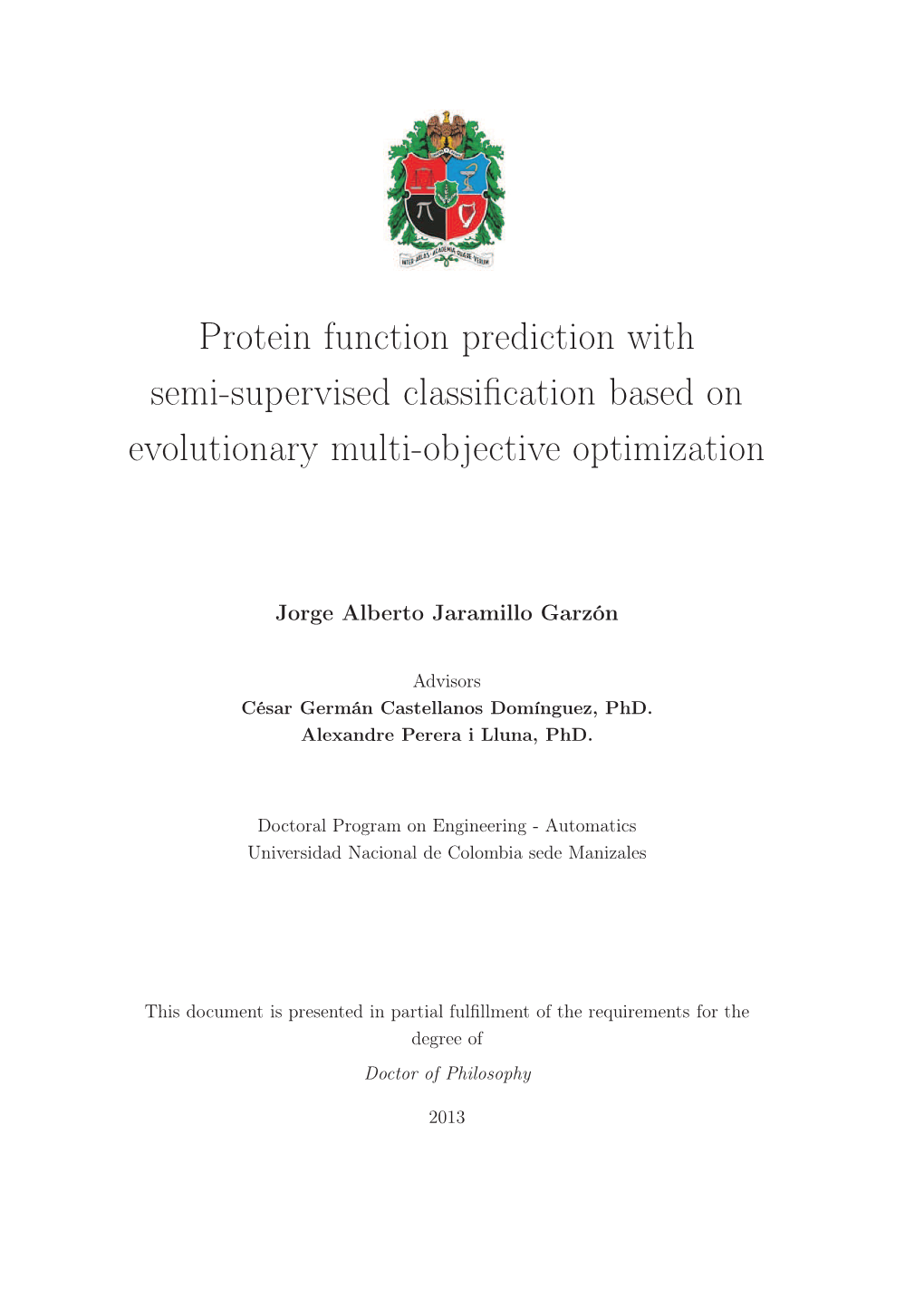 Protein Function Prediction with Semi-Supervised Classification