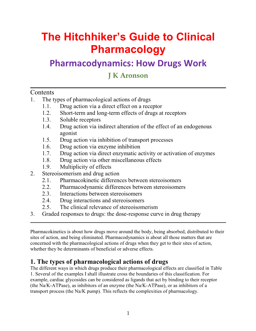 The Hitchhiker's Guide to Clinical Pharmacology