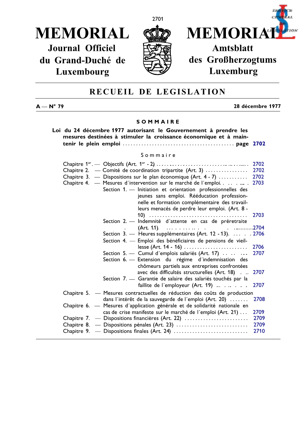AL MEMORIAL Journal Officiel Amtsblatt Du Grand-Duché De Des Großherzogtums Luxembourg Luxemburg