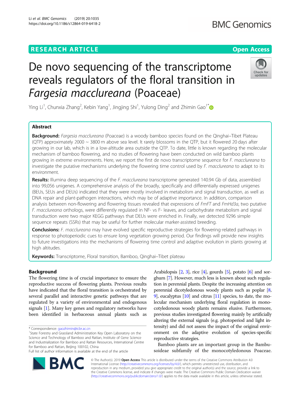 De Novo Sequencing of the Transcriptome Reveals Regulators Of