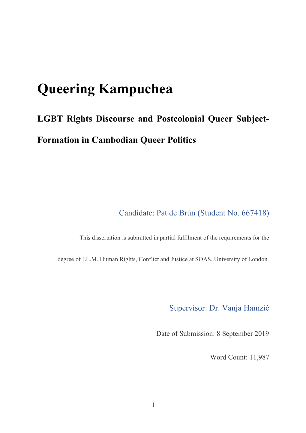 LGBT Rights Discourse and Postcolonial Queer Subject