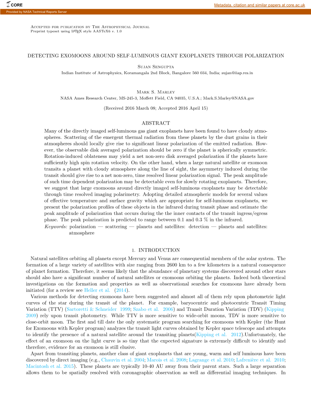 Detecting Exomoons Around Self-Luminous Giant Exoplanets Through Polarization