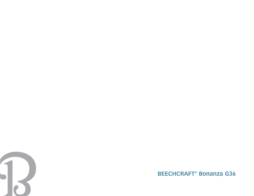 BEECHCRAFT® Bonanza G36 the Single-Engine Aircraft That Pilots Aspire to Own