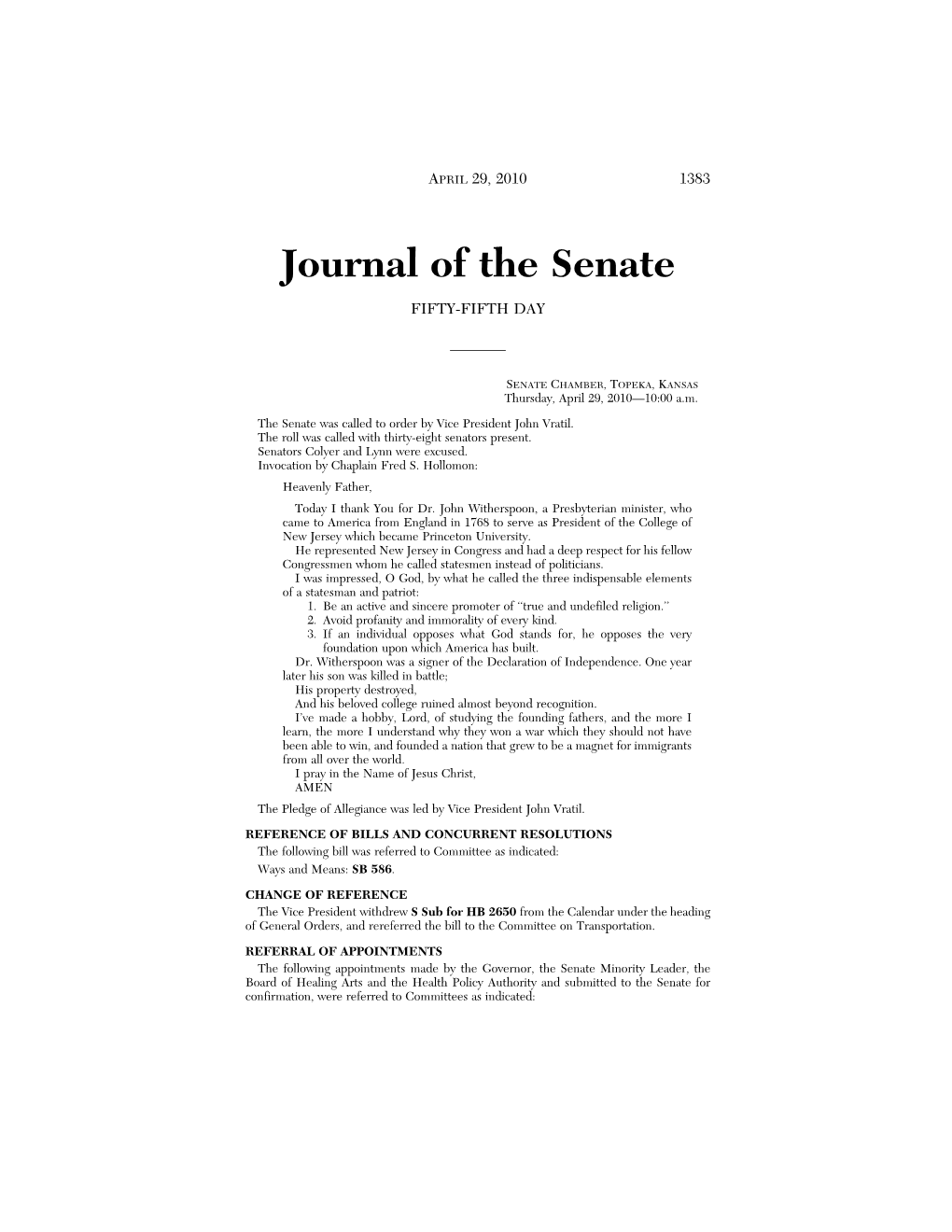 Journal of the Senate