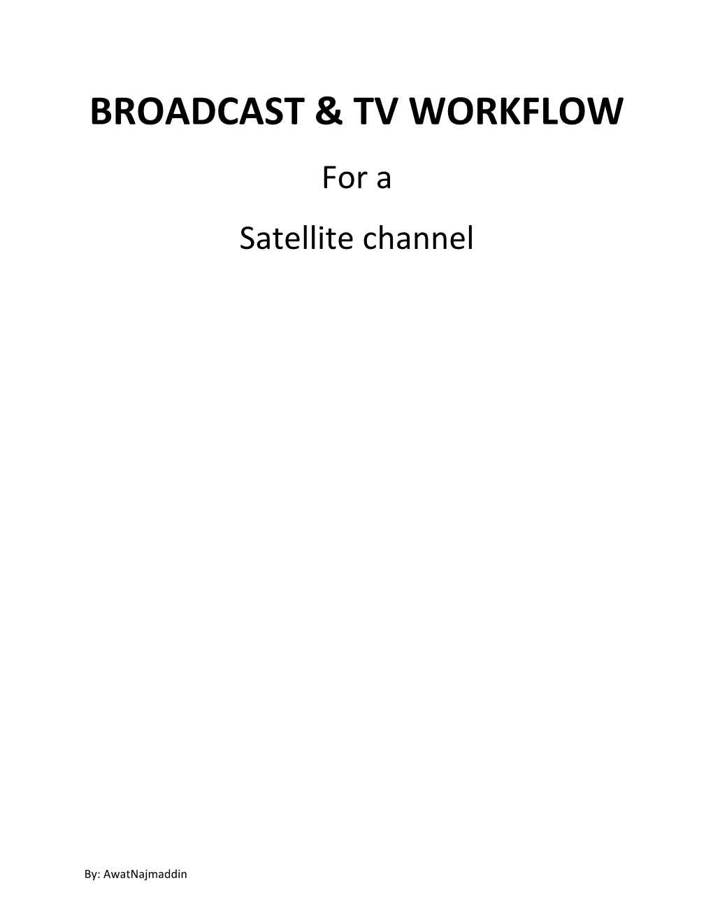 Broadcast & Tv Workflow