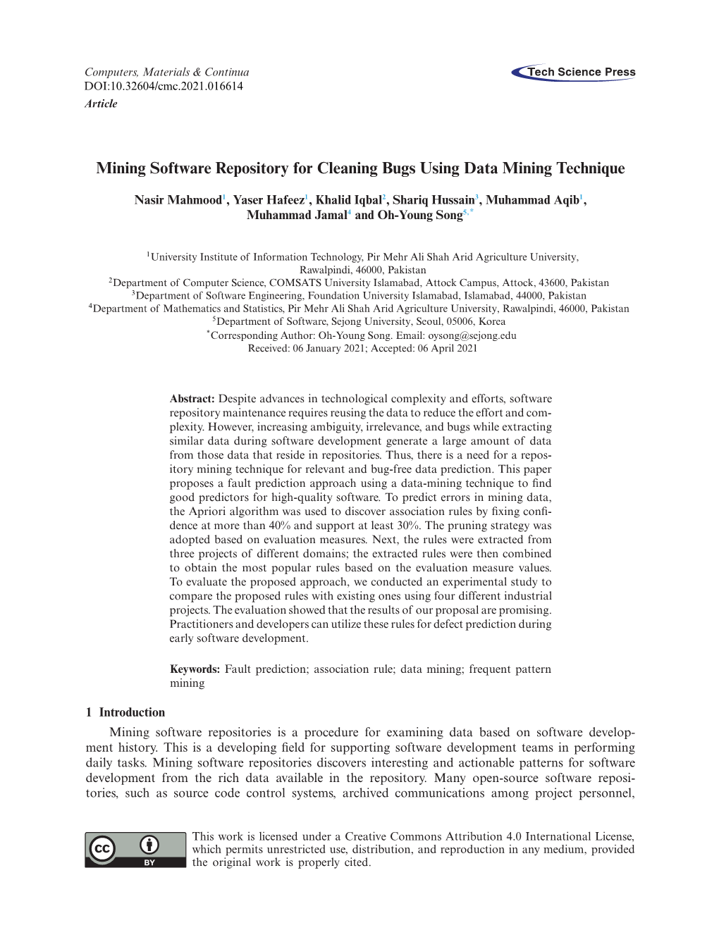 Mining Software Repository for Cleaning Bugs Using Data Mining Technique