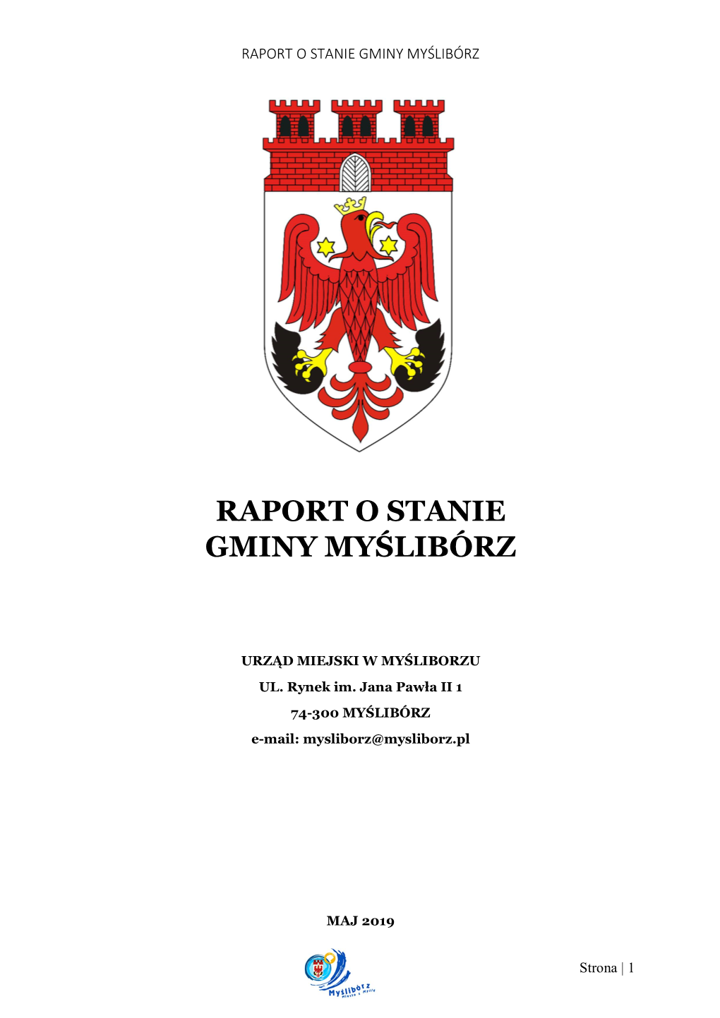 Raport O Stanie Gminy Myślibórz Za Rok 2018