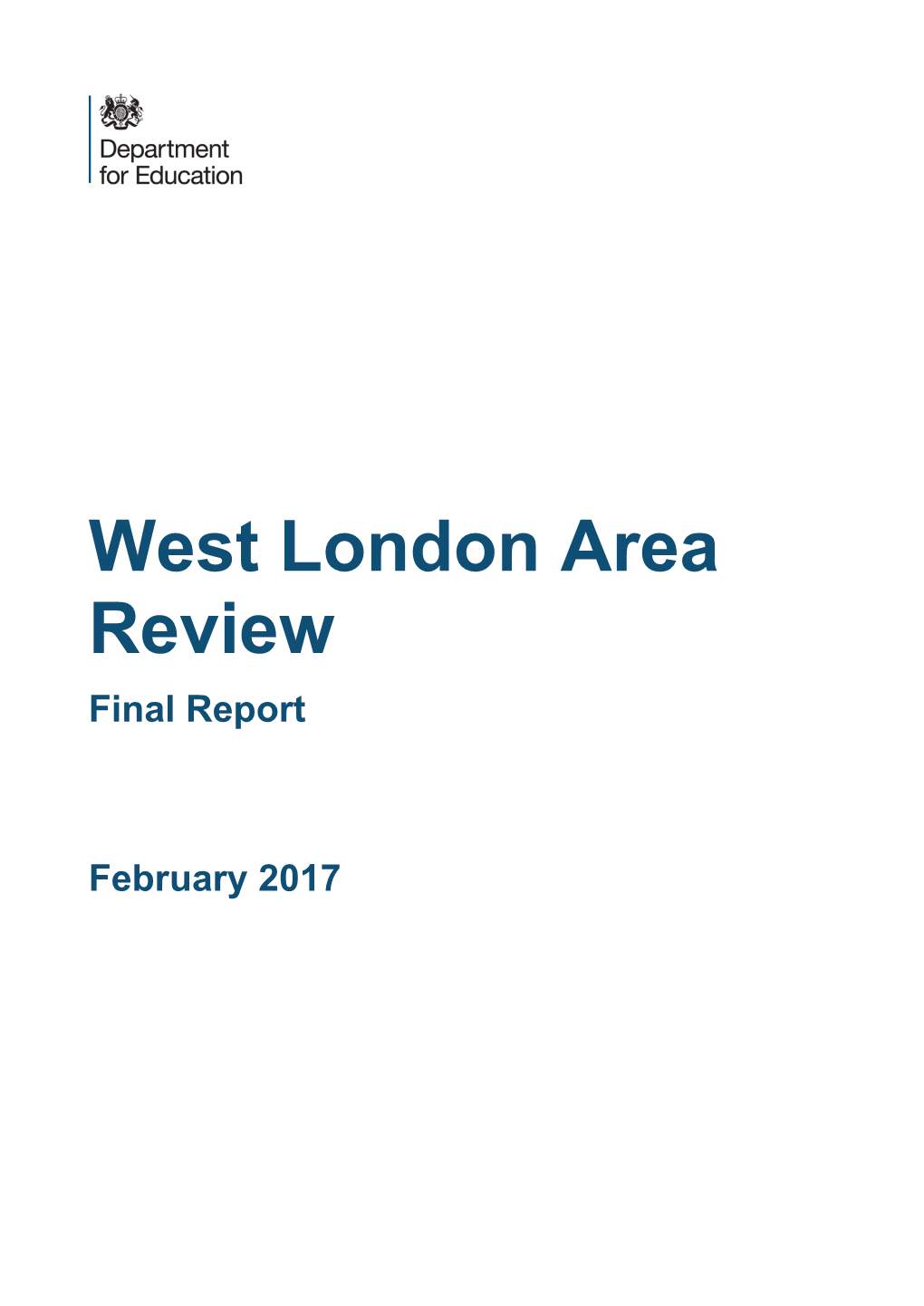 West London Area Review Final Report