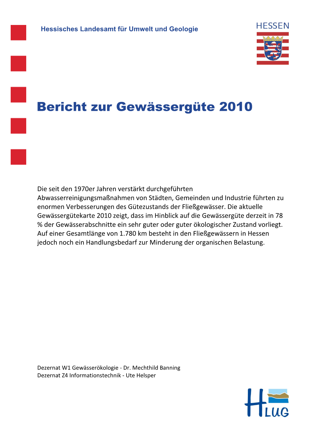 Bericht Zur Gewässergüte 2010