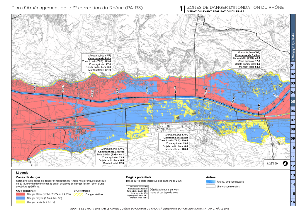 Plan D'aménagement De La 3 Correction Du Rhône (PA-R3) EMPRISE, INFRASTRUCTURES ET CONTRAINTES (! 4