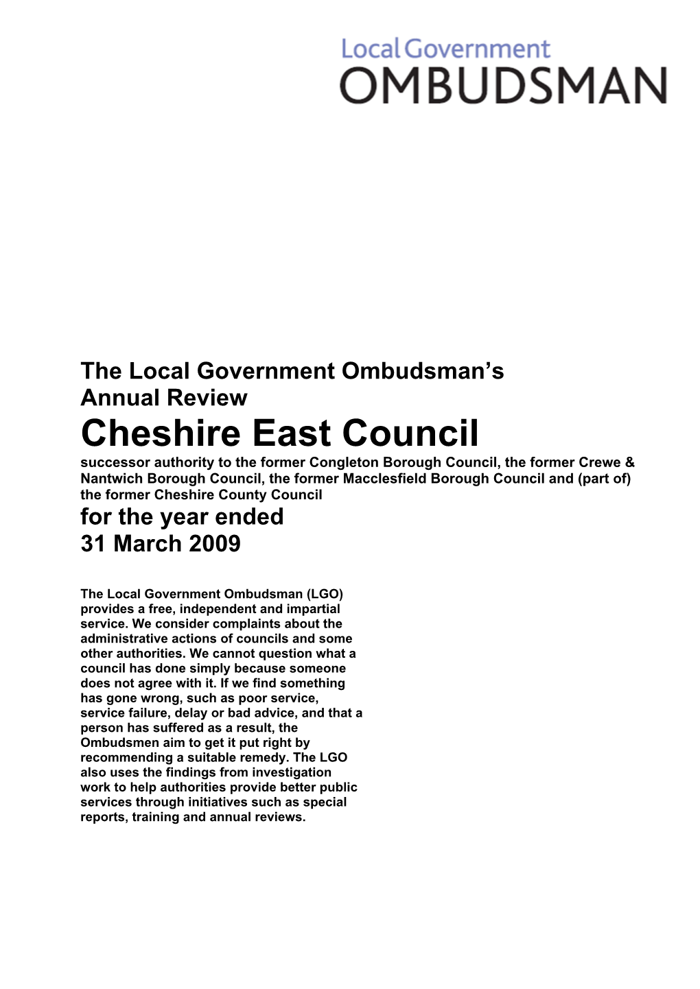 Cheshire East Council