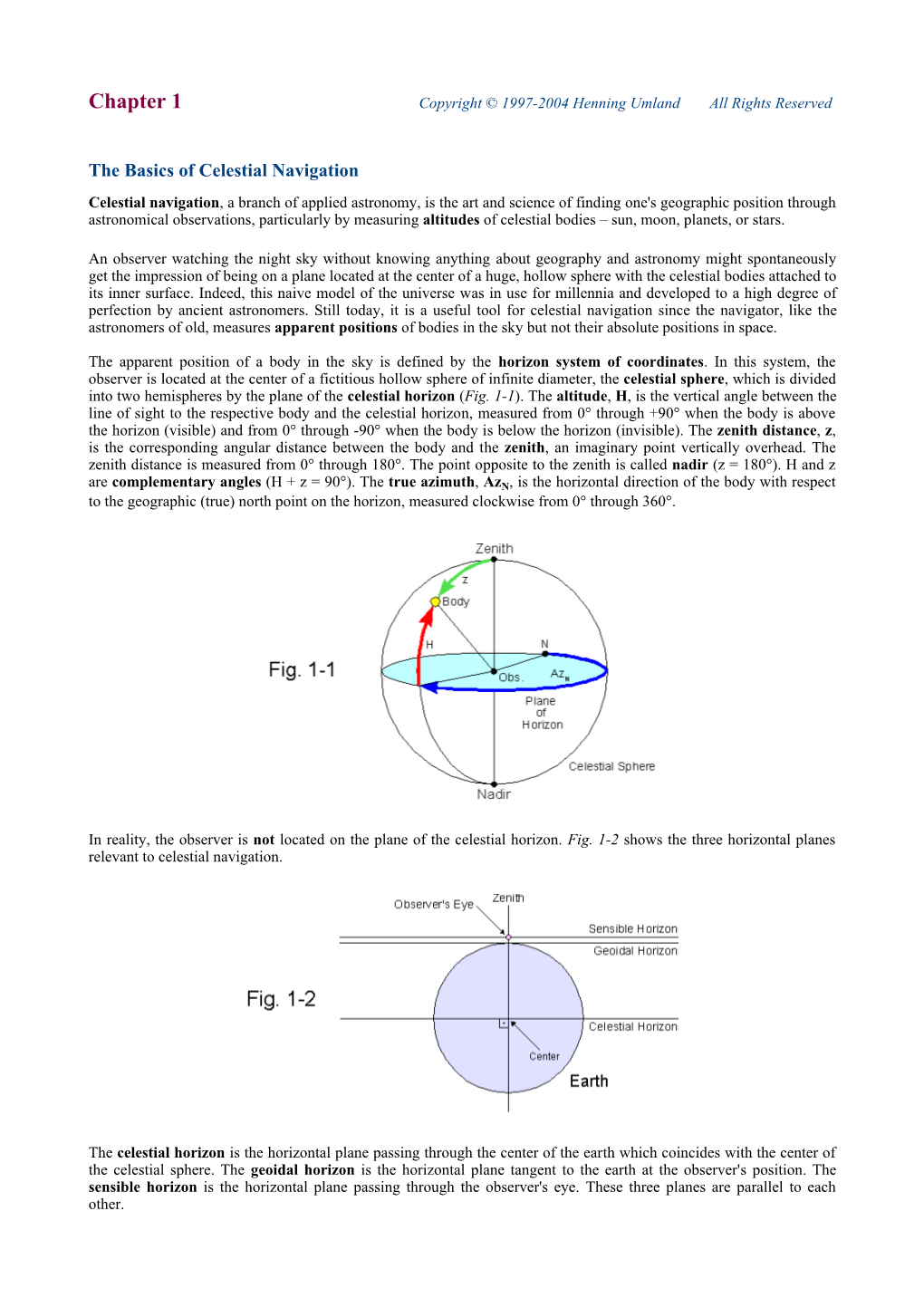 1.- the Basics of Celestial Navigation