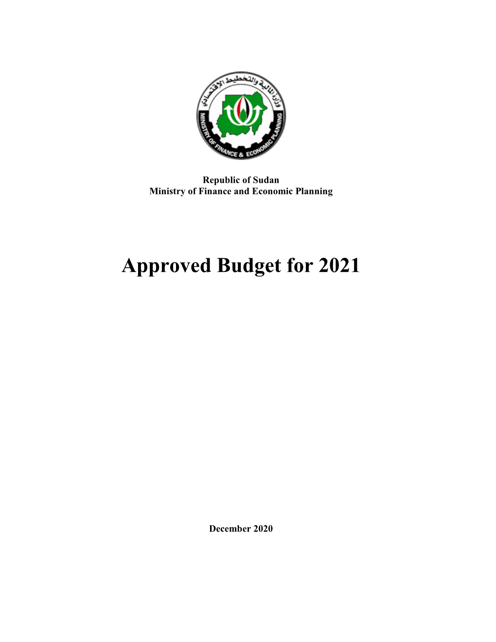 Approved Budget for 2021