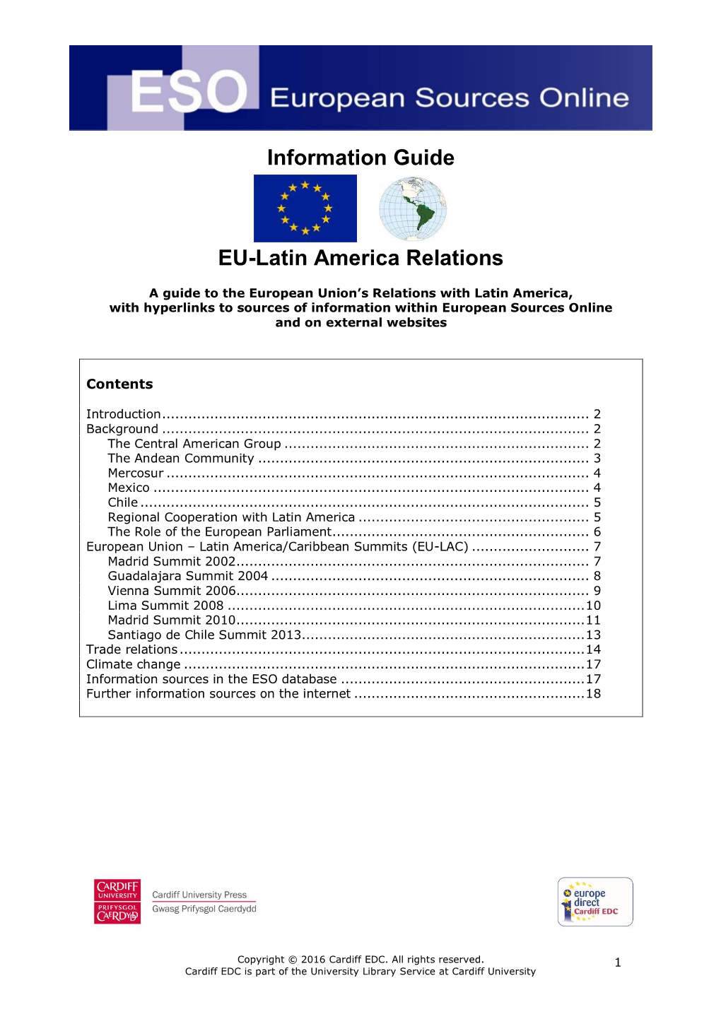 Information Guide EU-Latin America Relations