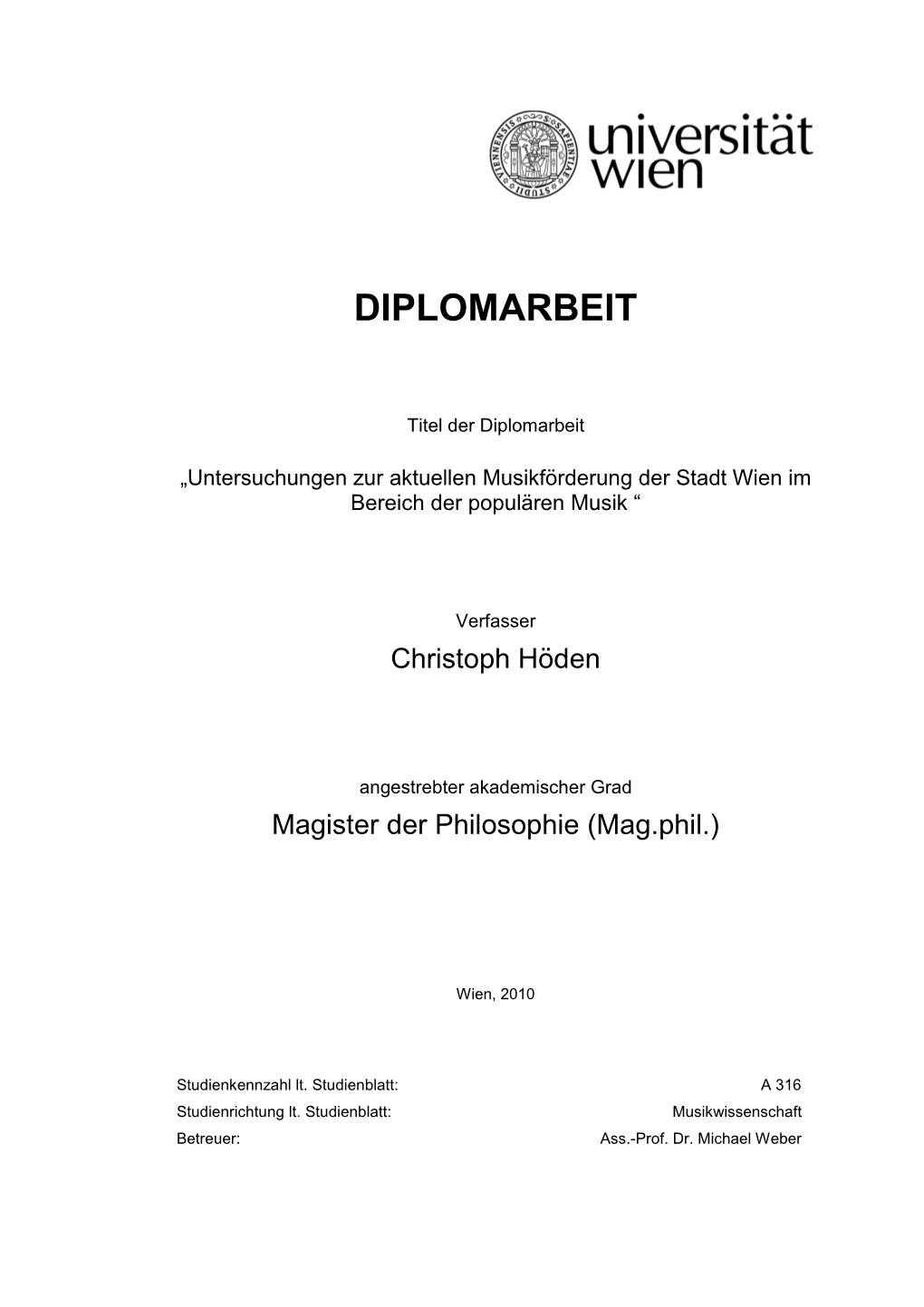 Diplomarbeit